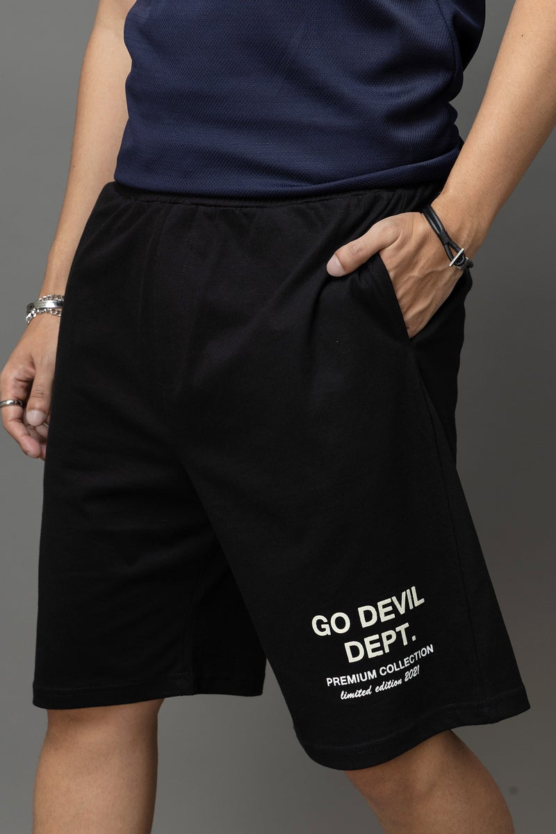 Go Devil Black Shorts For Men - Image 2